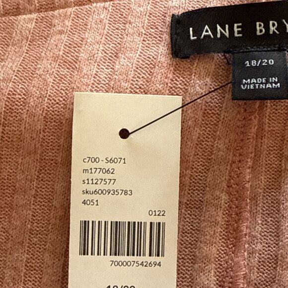 NWT Lane Bryant One Shoulder Ribbed Knit Top‎ Size 18/20 Banded Hem Honey Ginger - Picture 6 of 14